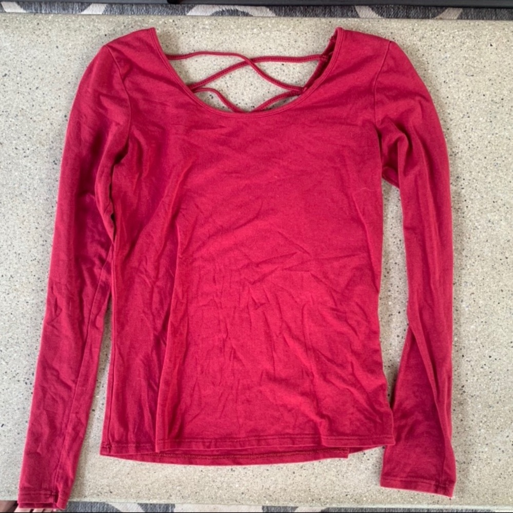 Red Shirt with Crosses In Back